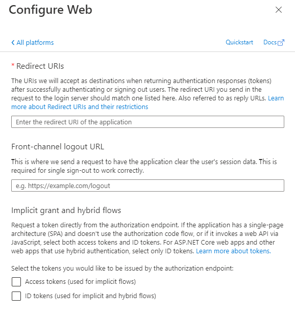 Web Configuration