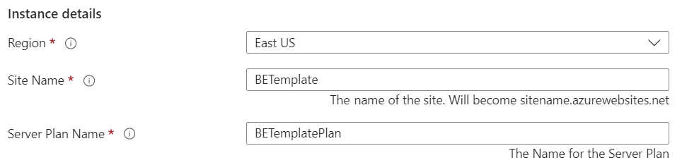 Instance details