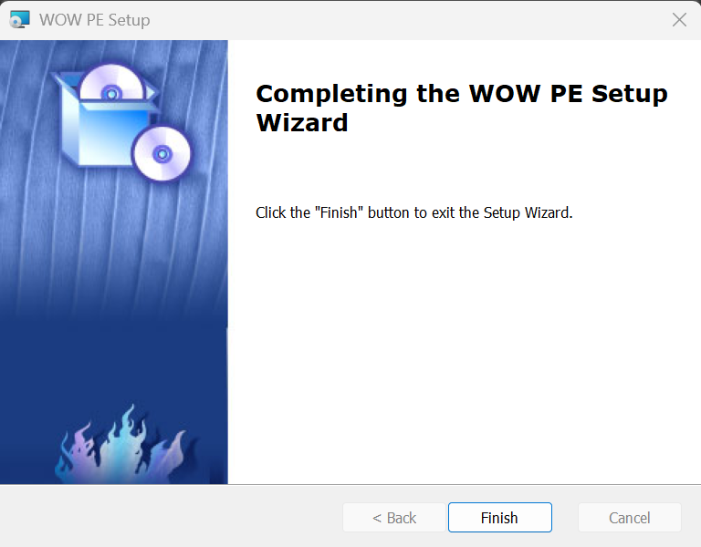 WOW PE Installer Screen 4