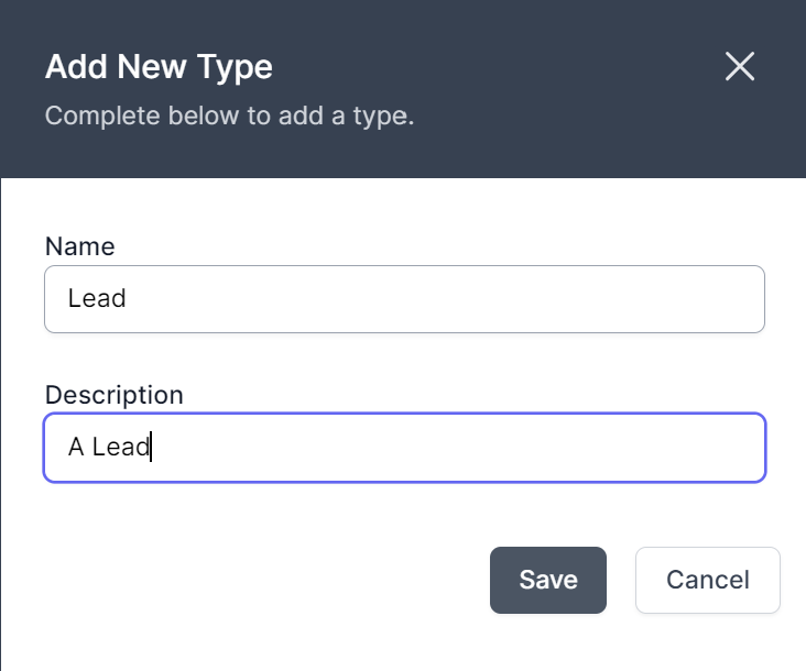 Create Lead Type